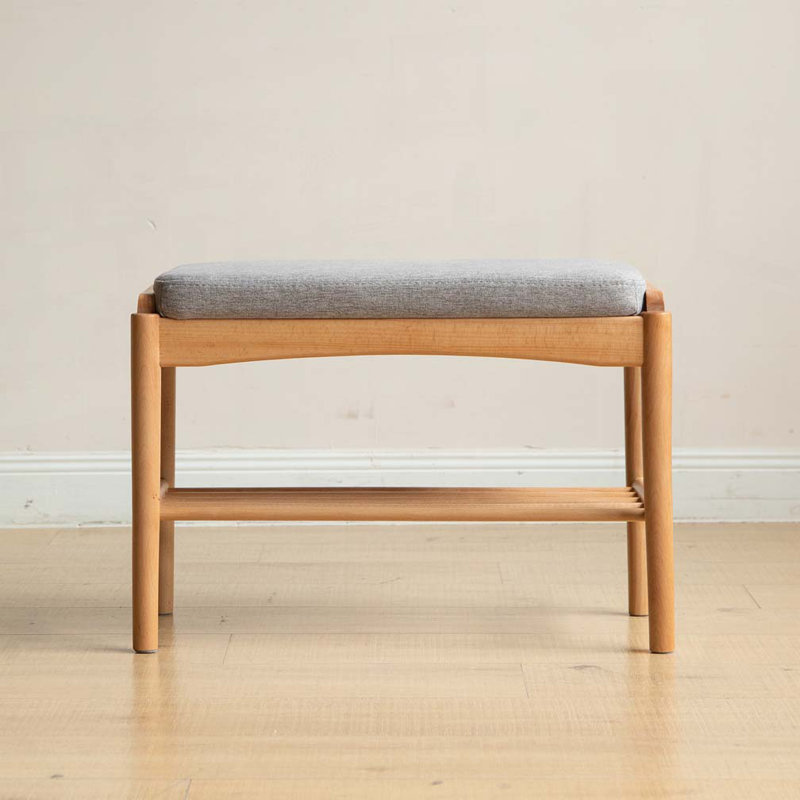 Natural Solid Wood Shoe Bench