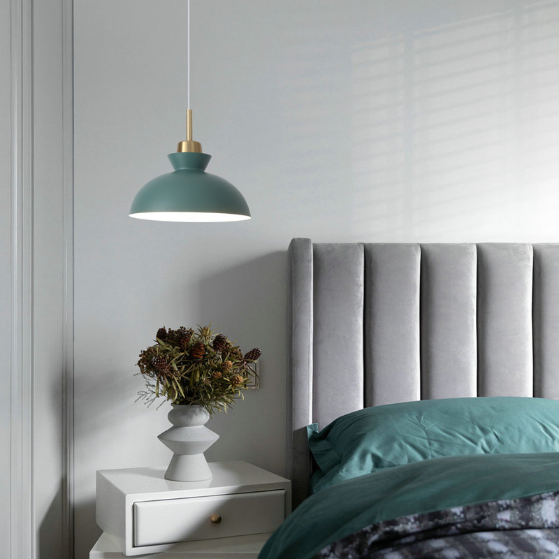 Luminaire suspendu simple à 1 lumière Gibran, Vert