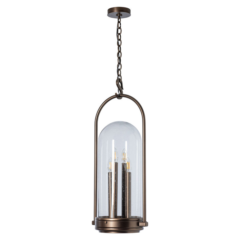 Lanterne suspendue d'extérieur 4 lumières Davis, Bronze côtier