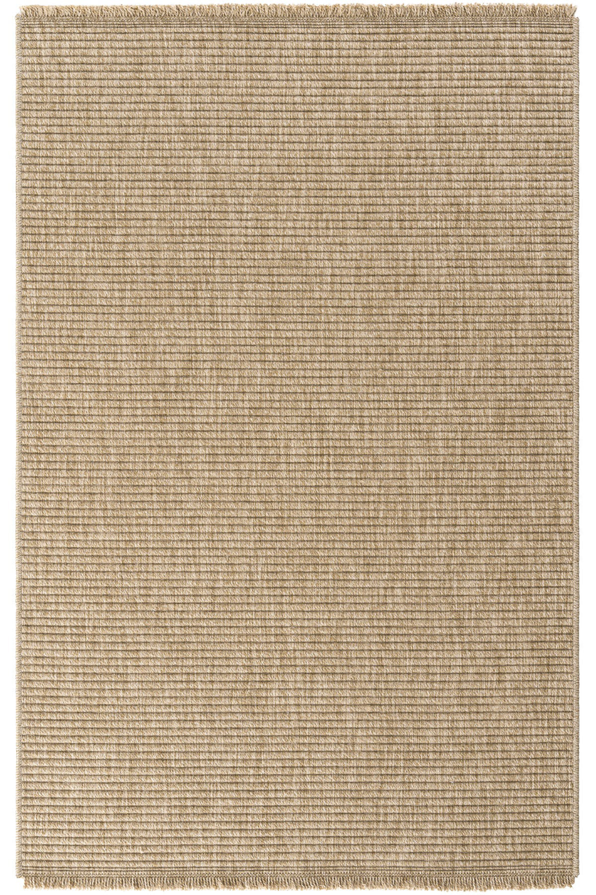 Rosecliff Heights Mocha Beige Jute Wicker Look Fringed Rug | Wayfair