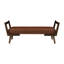 Banc de 52 po Mid-Century avec pieds en bois de noyer (y compris le repose-pieds)-929201864