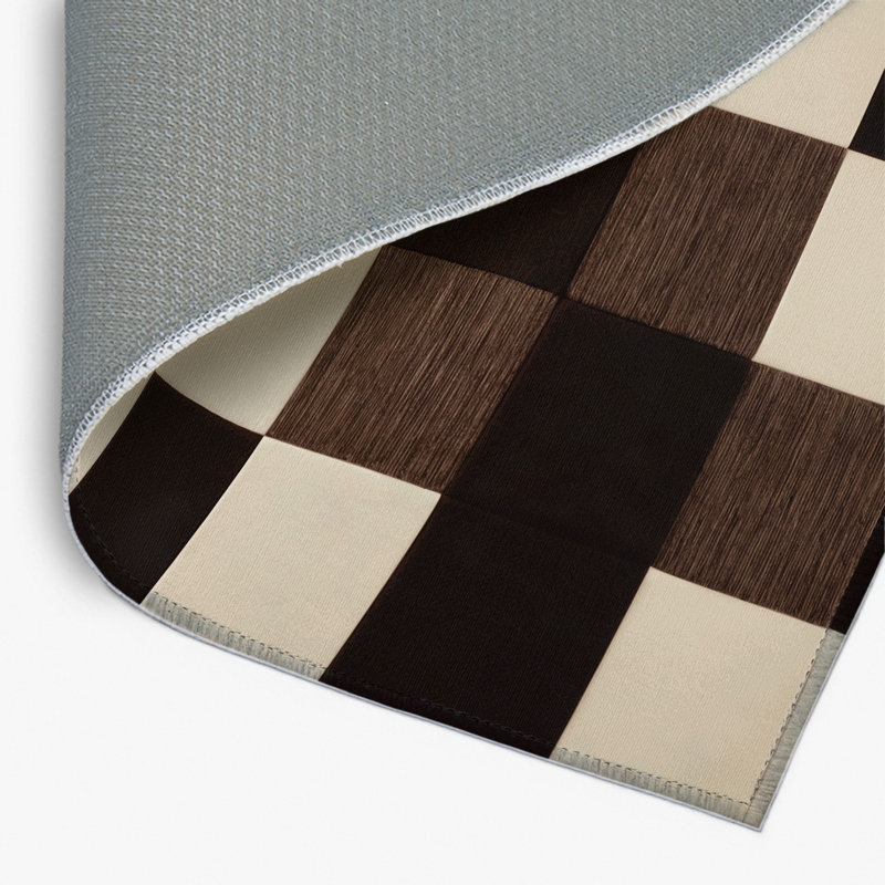 Tapis d'intérieur et d'extérieur à carreaux beige, Rectangulaire 2 pi x 3 pi