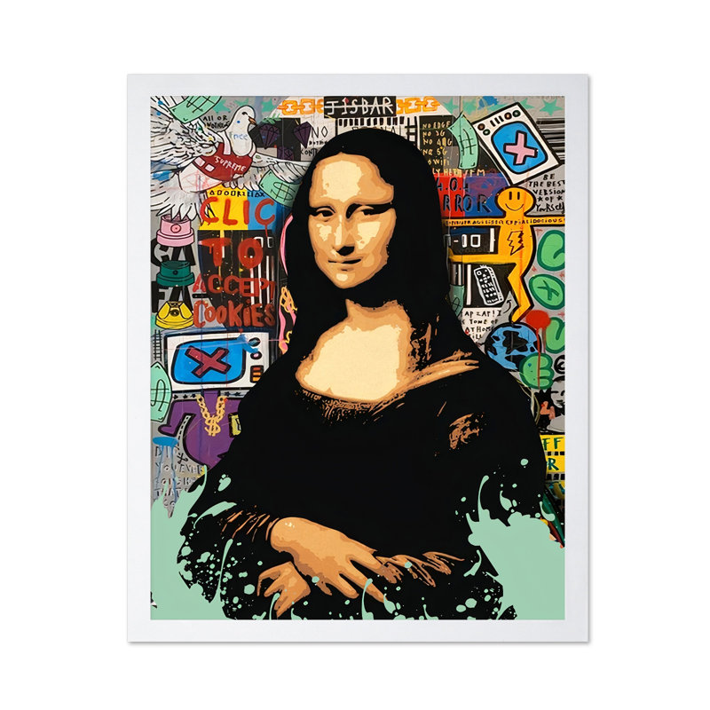 Portrait de la Joconde, Poster, White Framed, 08"H x 10"W