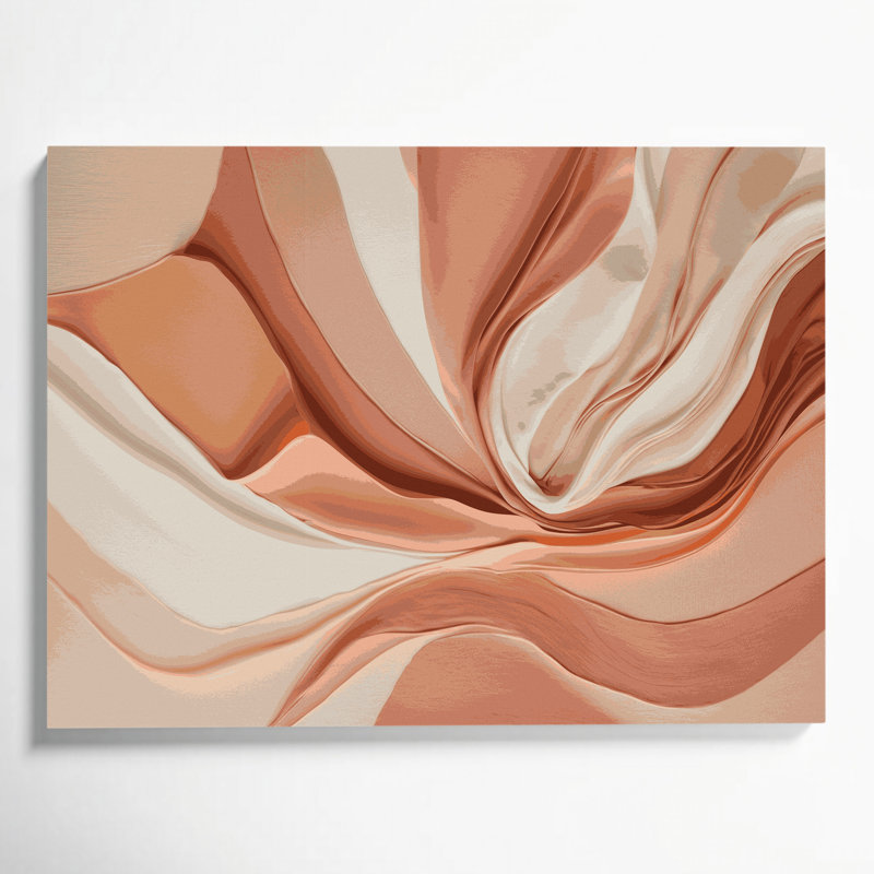 «Lyrical Abstraction 74», art mural sur toile beige, H 8 po x l 10 po