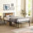 Twin XL Platform Bed Metal Frame Headboard Stable Bedroom No Box Spring-2096613082