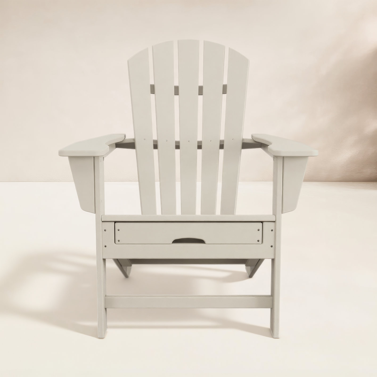 POLYWOOD® Verlyn Adirondack Chair with Hideaway Ottoman, Sand