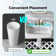 35.4" Tall White Rectangular Vitreous China Pedestal Bathroom Sink with Overflow