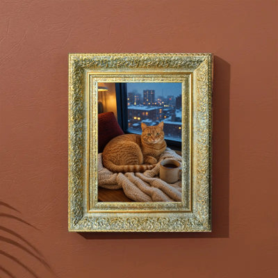 8" x 10" Antique Gold 1PC Tabletop Picture Frame for Everyday Photo Display