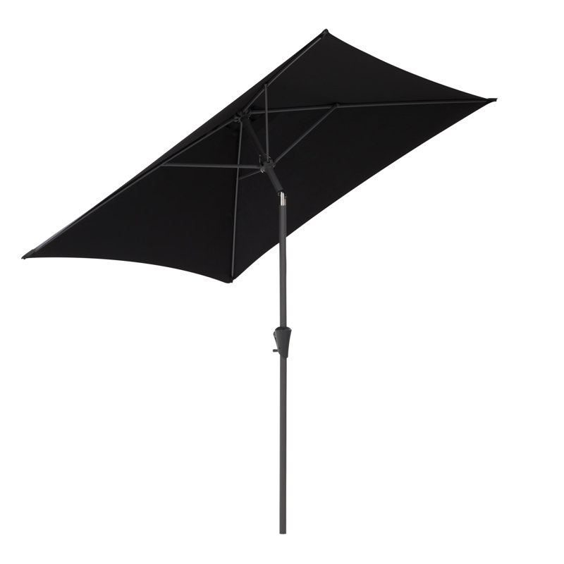 Parasol de marché carré Fidel, Noir
