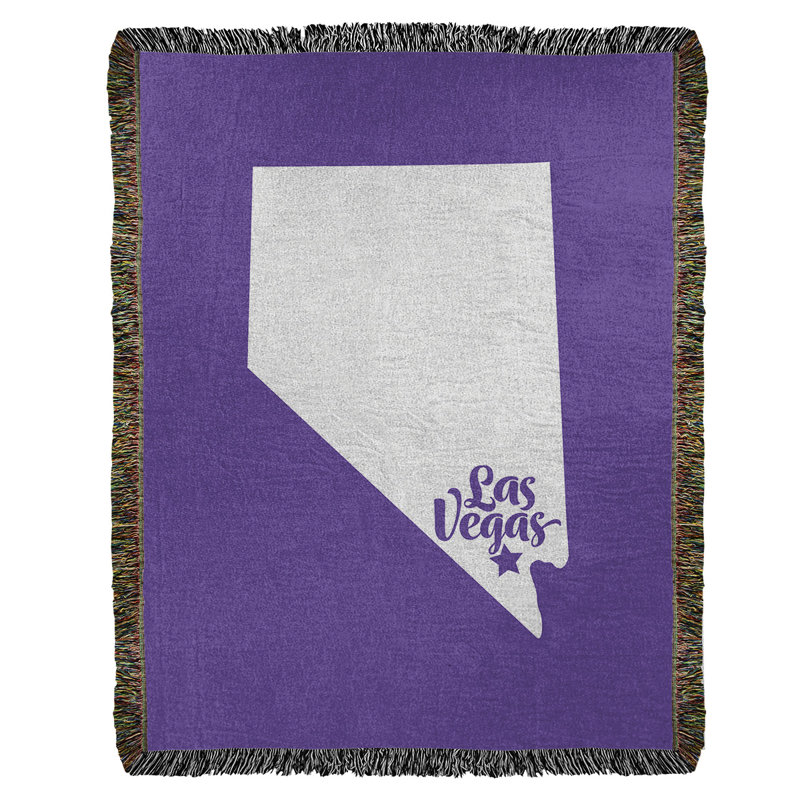 Jeté en coton tissé las vegas nevada, l 37 po x L 52 po, Mauve