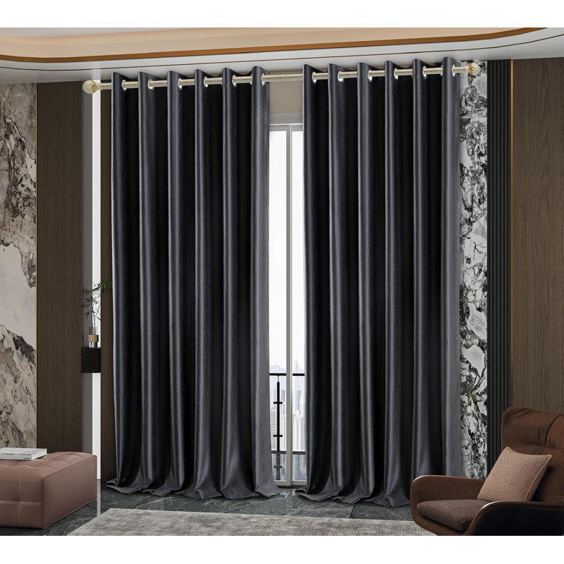 Blackout Curtain, Charcoal, 46cm Width x 90cm Drop
