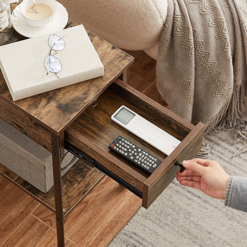 Tray Top End Table Set with Storage
