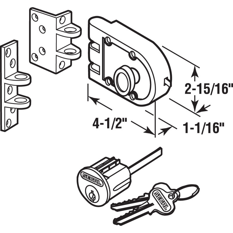 Bronze, Double Cylinder Deadlock (Single Pack)