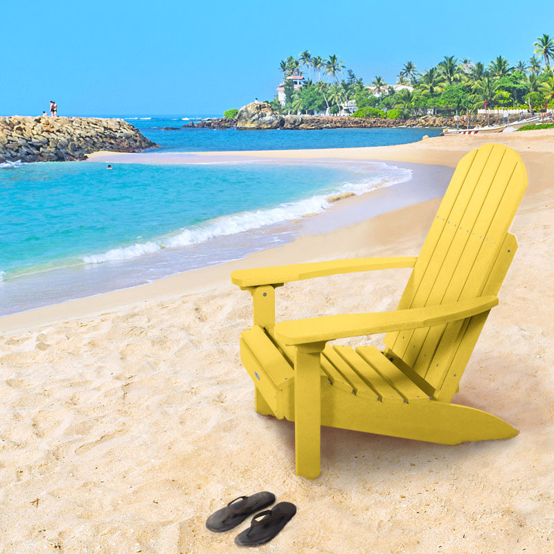Chaise Adirondack d'extérieur Willmar Classic, Jaune
