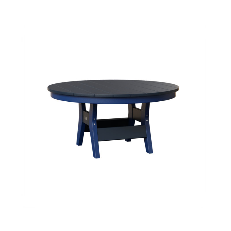 Harbor Outdoor Round Coffee Table, Navy Blue, Pacific Blue