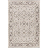 Castille Hand Tufted Wool Ikat Area Rug in Taupe/Charcoal