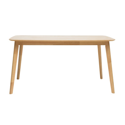 Table de salle à manger, rectangulaire rectangulaire noyer naturel 59 pouces, pieds fuselés