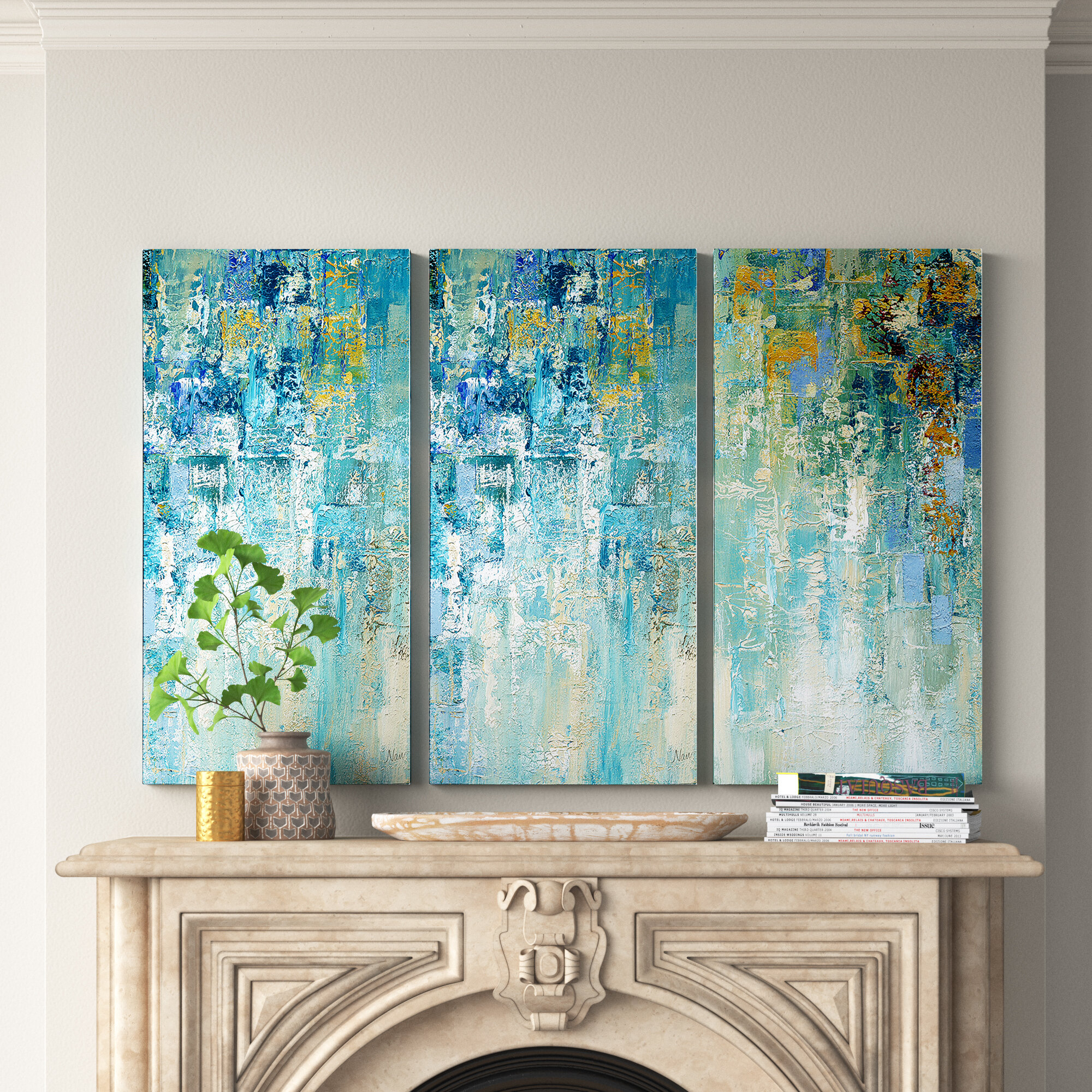 I Love The Rain On Canvas 3 Pieces Painting