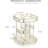Guridi 360 Degree Rotation Glass Makeup Organizer