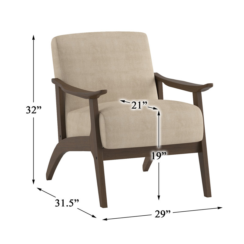 Fauteuil Trevia, Velours brun clair