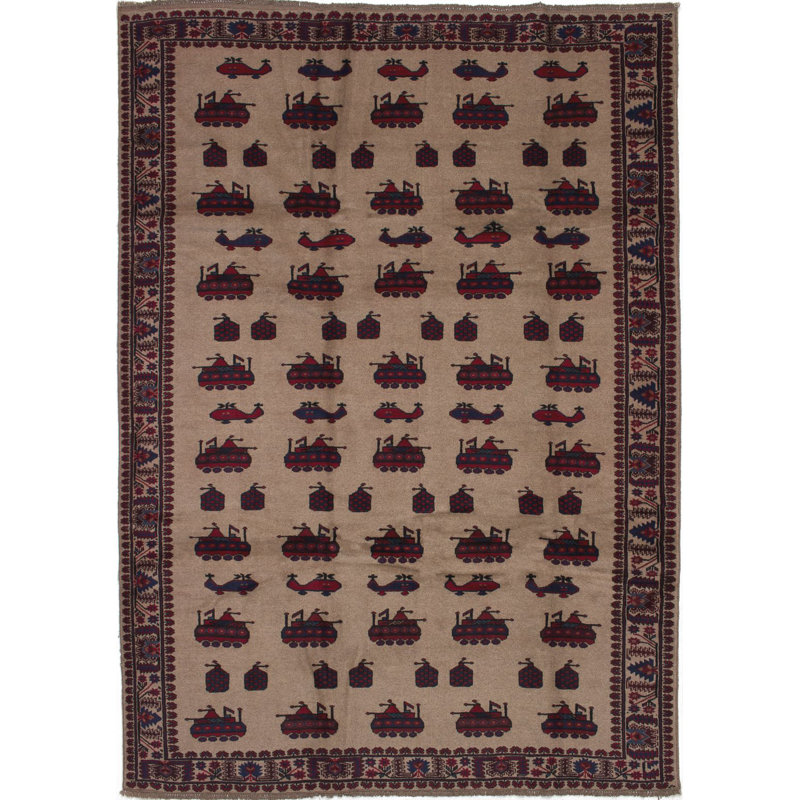 Isolde One-of-a-Kind 6'11" X 9'9" New Age Wool Area Rug in Tan