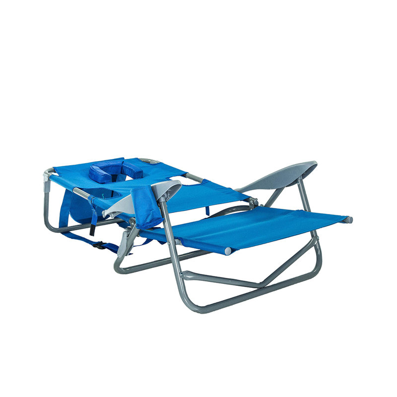 Chaise de plage inclinable en autruche