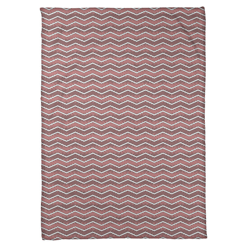Couverture polaire à chevrons ondulés, l 30 po x L 40 po, Rouge