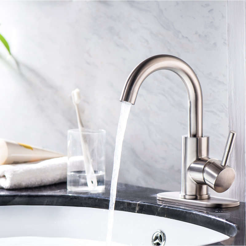 Bathroom Faucet Single Hole Single Handle, Brushed Nickel