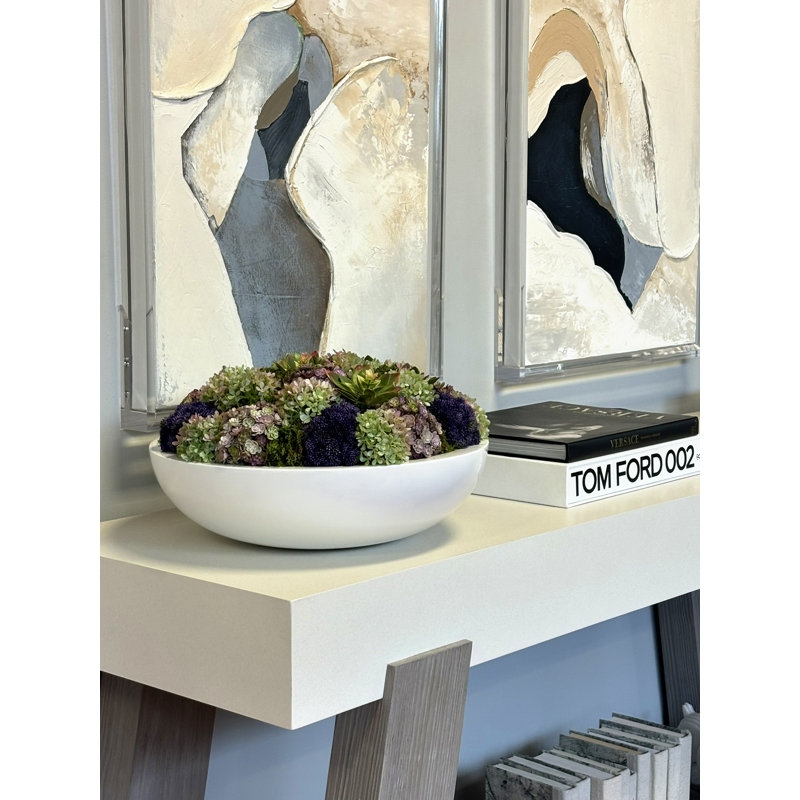 Assorted Sedum and Succulent Arrangement in Round Planter