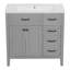 Meuble-lavabo simple 35,98 po avec plateau en céramique Hephzibah-500811412-522059952