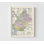 Longford County Ireland - Bartholomew 1882, carte rustique du comté irlandais, décor de la région d'Irlande, affiche irlandaise, style maison de campagne, art