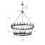Luminaire de lustre moderne en métal moderne - roue de chariot - 2 lumières 36 - plafonnier rond