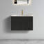 Meuble-lavabo flottant 24 po - chêne noir brossé rayé, lavabo en céramique blanche finition chêne contemporain, design moderne-1293970410-1293970411