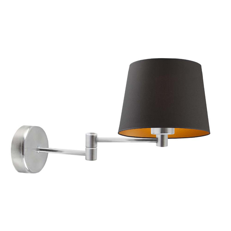 Surratt Steel Swing Arm Sconce, Black, Nickel