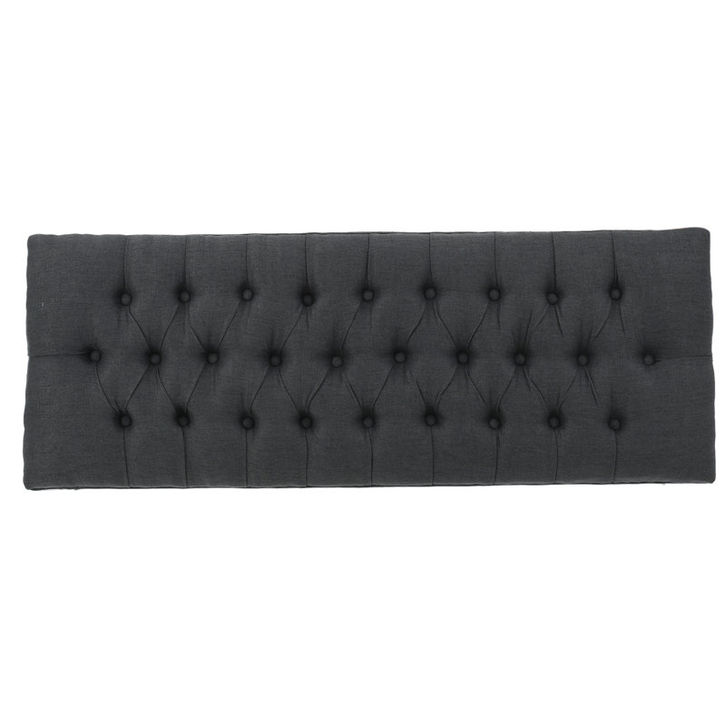 Banc rembourré en tissu Orndorff, Gris foncé