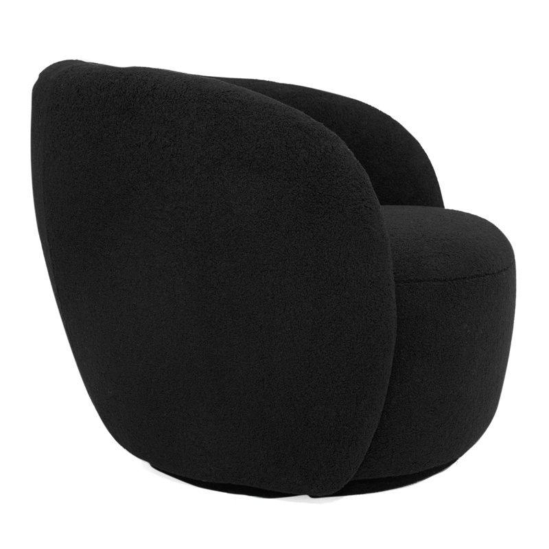 Fauteuil d'appoint noir moderne Orlena