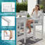 Ensemble de 3 barres d'extérieur pour patio avec table rectangulaire et chaises en PEHD-641775104