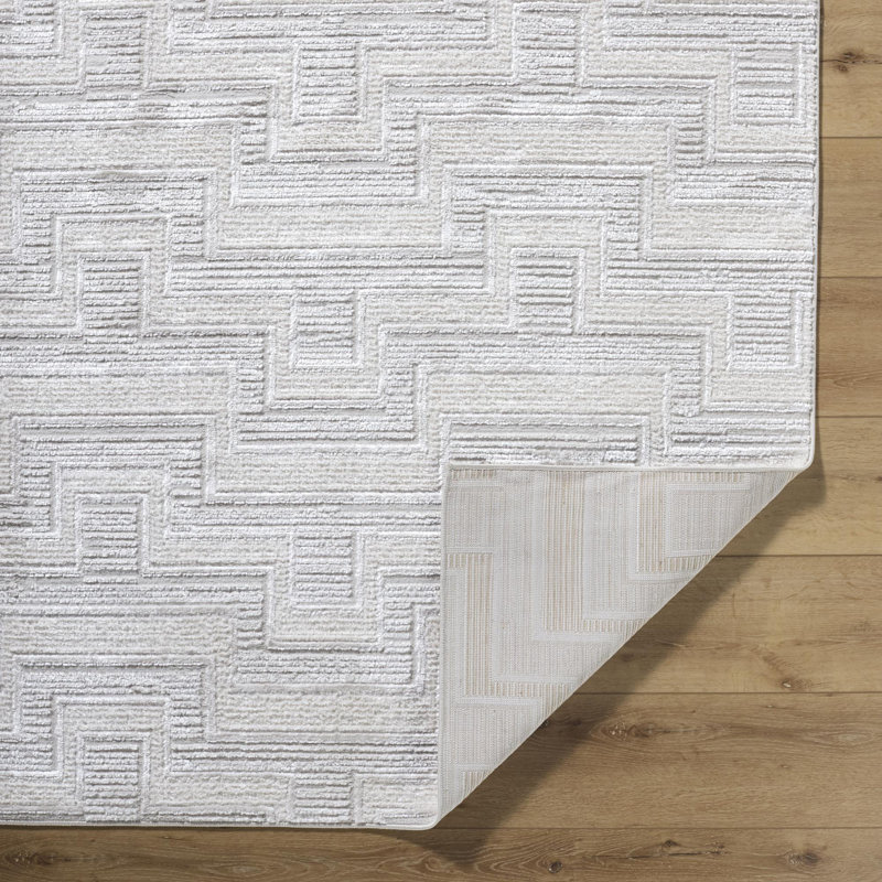 Maiza Modern Machine Woven Area Rug WOY2301, Rectangle 5'3" x 7'