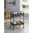 Jerrick Walnut & Black Finish Serving Cart