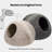  MODWOOL 16" Handmade Wool Nest Pet Bed Cat Cave (Warm Neutral)-1081239919