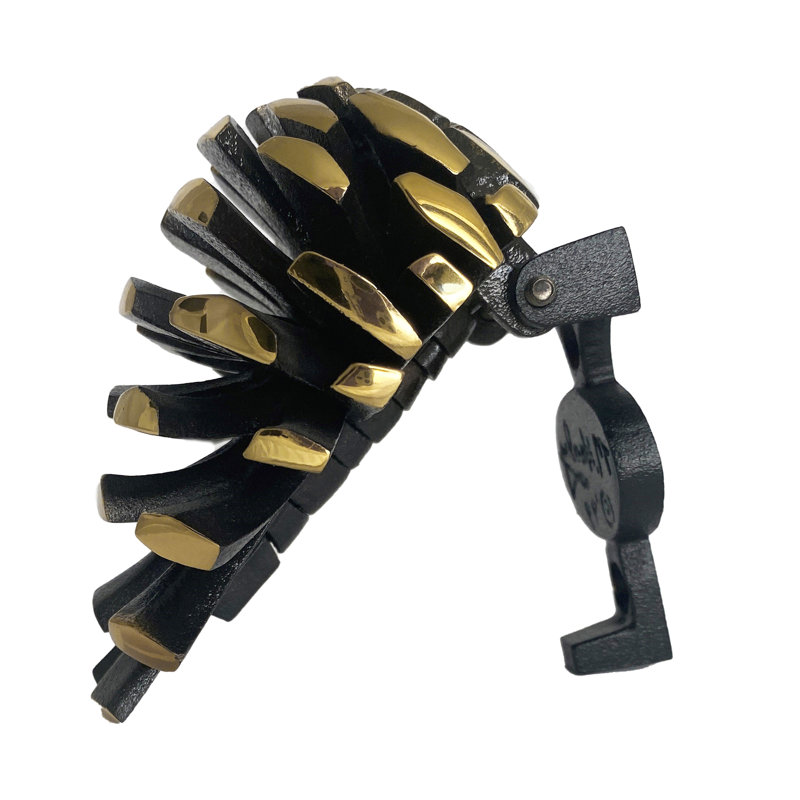 Heurtoir de porte pomme de pin, Laiton, H 4,5 po x l 3 po x p 3 po