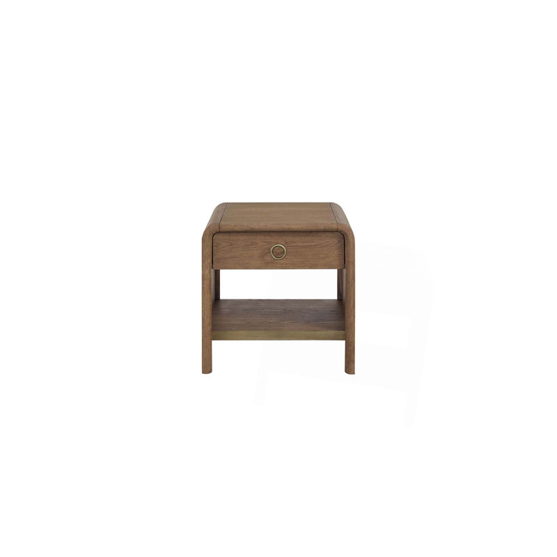 Table de bout en bois rustique avec tiroir et tablette - parfaite pour les chambres ou les salons confortables