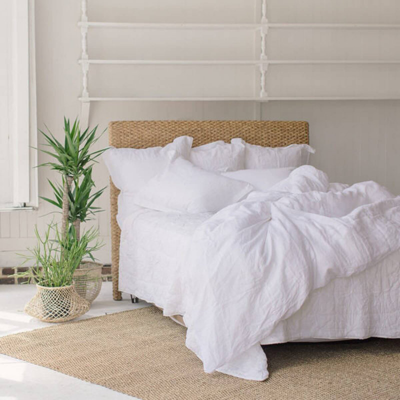 Linen Duvet Cover Set, Cal King Duvet Cover + 2 King Shams