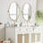  Tilting Oval Bathroom Vanity Wall Mirror | Adjustable Pivot Stainless Steel Frame-464012390-464500185