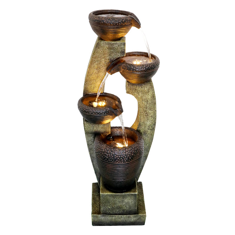 40" H Modern Outdoor Garden Fountain