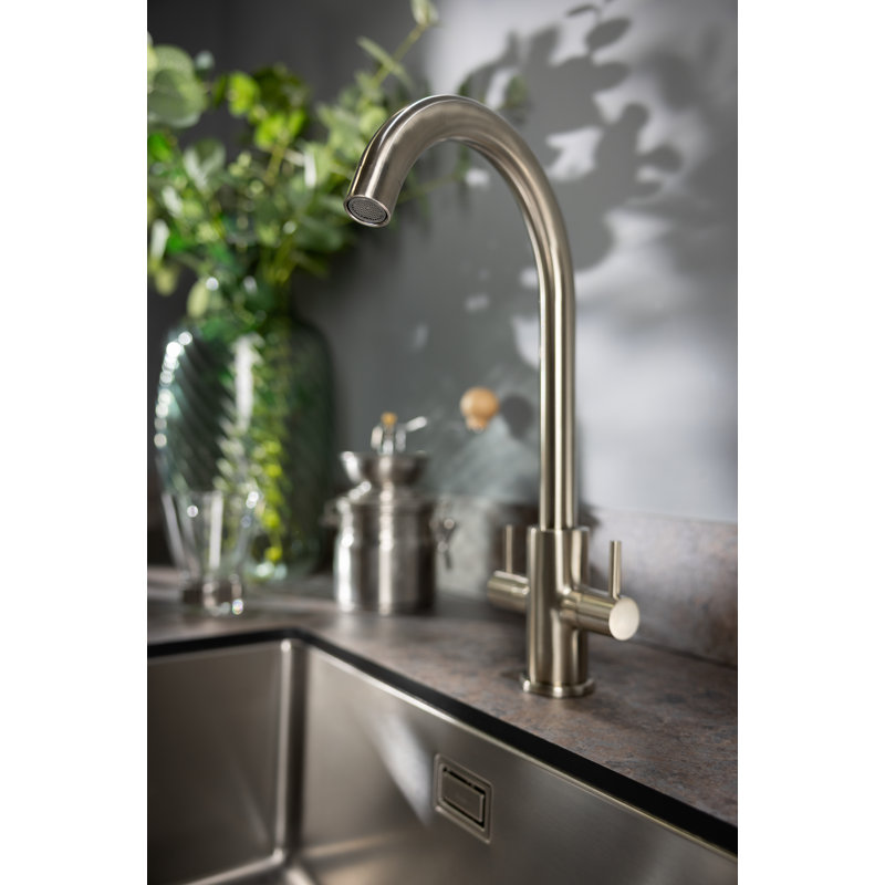 Abode Marido Dual Lever Mixertap, Brushed Nickel