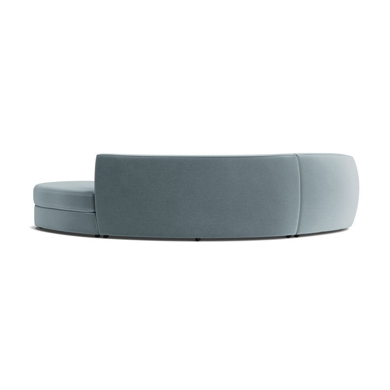 Giselle 3-Piece Left Arm Sectional, Performance Velvet - Harbor