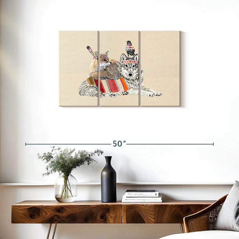 Boho loup, H 20 po x l 33 po