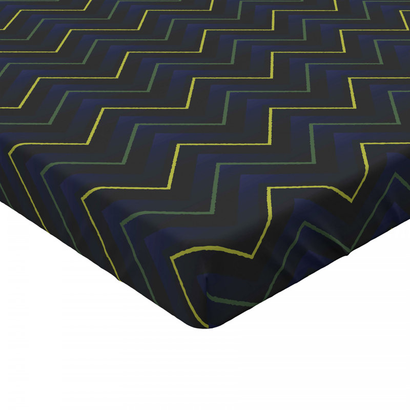 Microfiber Chevron Fitted Sheet, Full Fitted Sheet