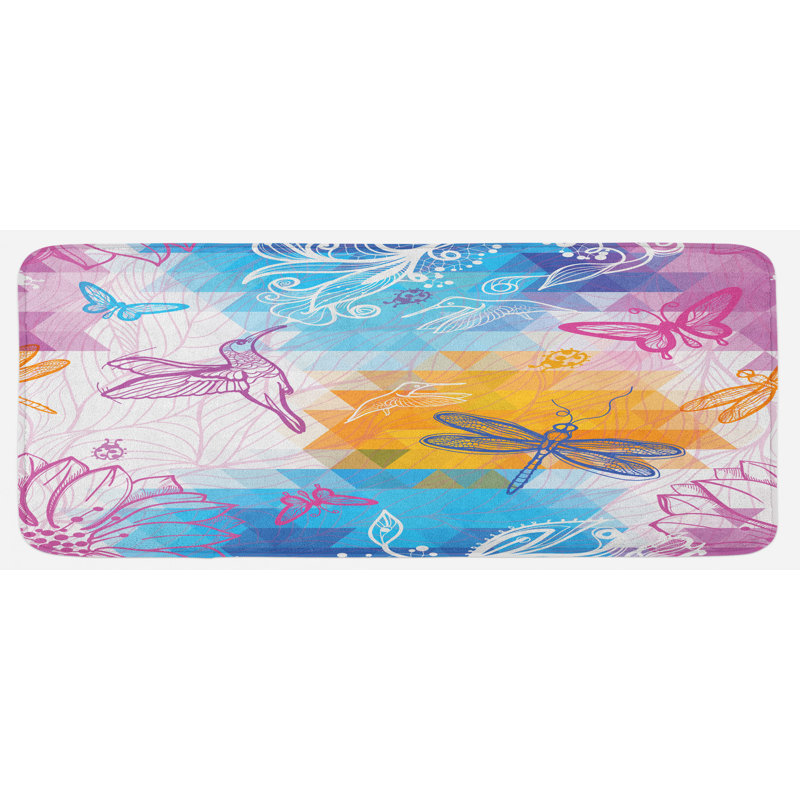 Tapis de cuisine libellule